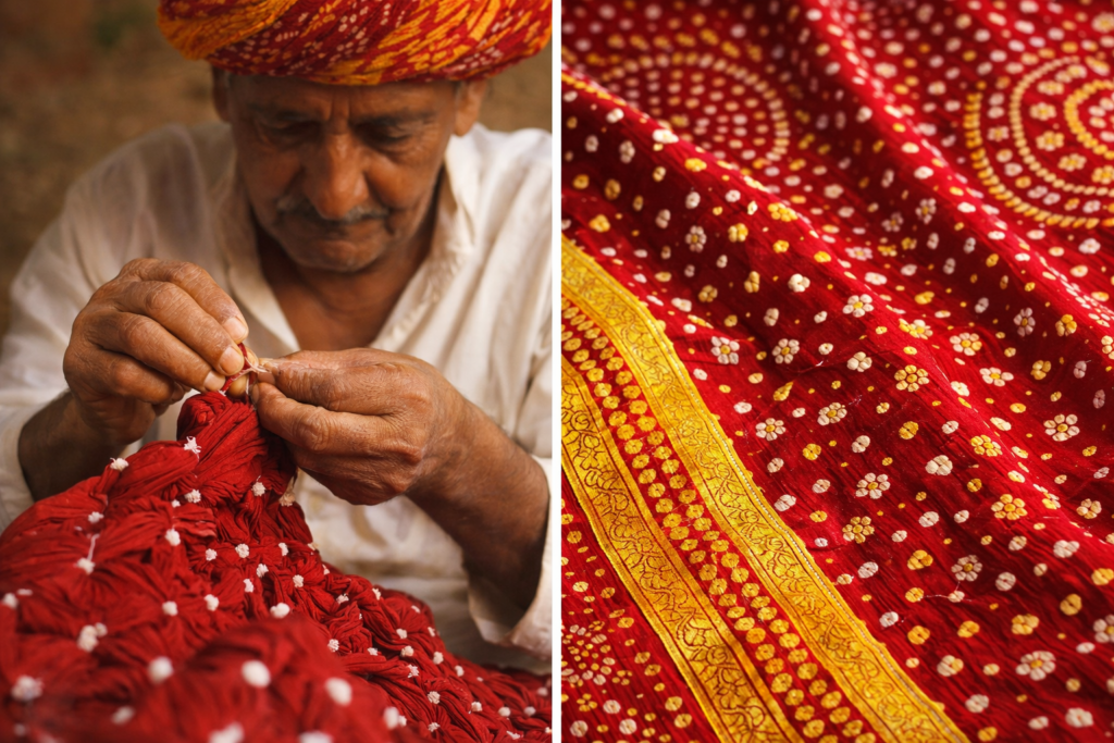 Khatri Community practicing bandhej