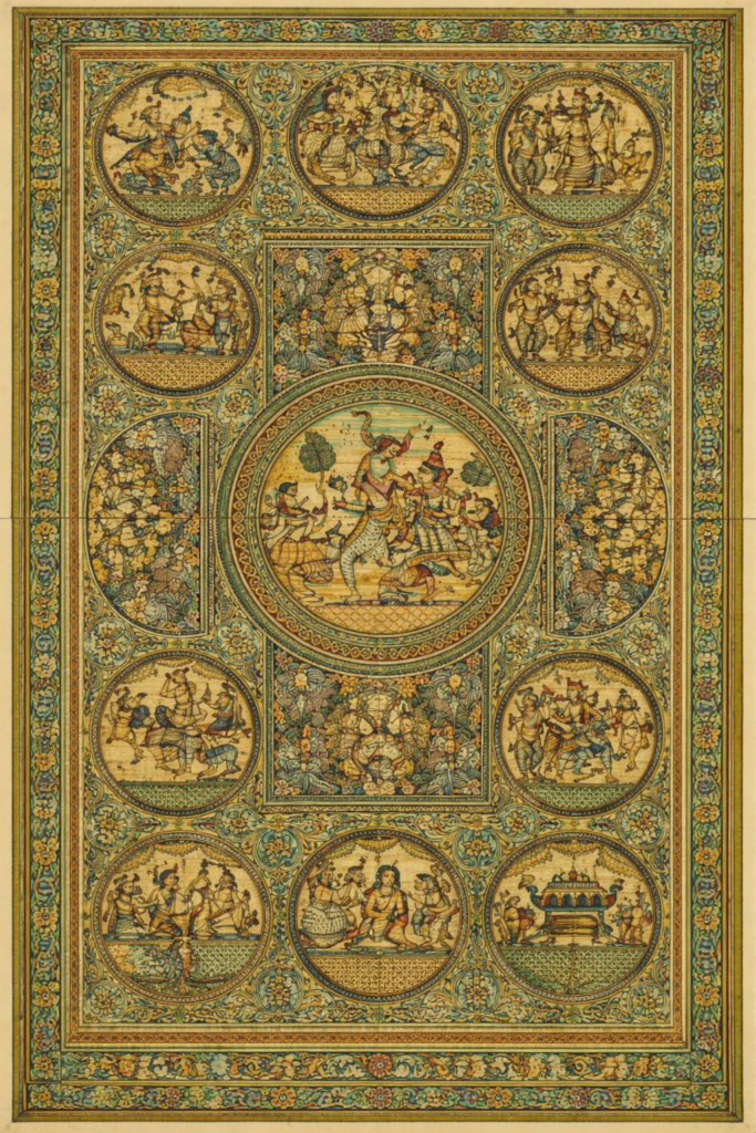 Talapatta chitra from life of Krishna